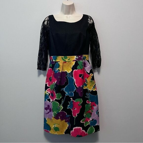 Mirror of Venus Anthropologie Floral and Lace Dress Size 10 - Picture 1 of 8